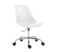 CLP Chaise de bureau Toulouse à coque en plastique , Blanc Blanc G