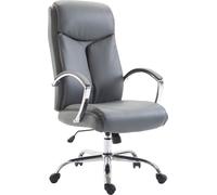 Chaise de bureau CLP Vaud similicuir réglable en hauteur et pivotante,grise
