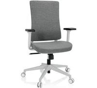 HJH Office Chaise de bureau COMFIO WP – Ergonomique pivotante, soutien lombaire réglable, tissu gris