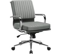 Chaise de bureau COMHOMA, chaise de bureau ergonomique chaise de maquillage fauteuil de direction, chaise pivotante avec accoudoirs, réglable en hauteur chaise de bureau gris