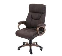 Chaise de bureau Dallas, chaise de bureau pivotante chaise de direction aspect daim gris foncé