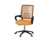 Chaise de bureau de bureau ergonomique avec support lombaire chaise de jeu à mi-arrivée avec coussin confortable Roule pivotante réglable pour le bureau exécutif à domicile (jaune) Octopus feet