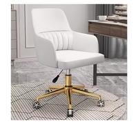 Chaise de Bureau de Direction Moderne, Ergonomique et pivotante, avec Base dorée, siège de Bureau rembourré, Tabouret de Travail élégant pour la Maison et Le Salon