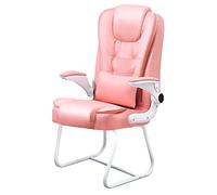 Chaise de Bureau de Direction Moderne et Chaise de Jeu en Cuir PU Confortable sans roulettes avec accoudoirs pour Salle de conférence, Salle d'attente et Salle à Manger, sièges d'invité robu