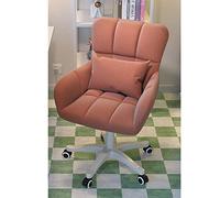 Chaise de bureau de jeu - Chaise de coiffeuse pivotante réglable en velours avec dossier, design compact et moderne pour salle de maquillage, roues confortables pour plus de confort, cadeau de bureau