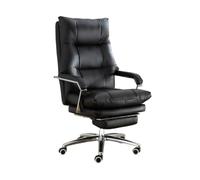 Chaise de bureau de luxe ergonomique inclinable, chaise d'ordinateur confortable pour la maison, la pause déjeuner, chaise de bureau peut soulever et pivoter (noir)