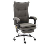 Chaise de Bureau de Massage Marron Tissu Fauteuil d'Ordinateur Siège vidaXL