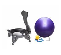 Chaise De Bureau De Médecine-ball Mobile Avec Support Dorsal Et Roues