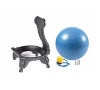 Chaise De Bureau De Médecine-ball Mobile Avec Support Dorsal Et Roues