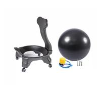 Chaise De Bureau De Médecine-ball Mobile Avec Support Dorsal Et Roues