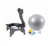 Chaise De Bureau De Médecine-ball Mobile Avec Support Dorsal Et Roues