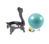 Chaise De Bureau De Médecine-ball Mobile Avec Support Dorsal Et Roues