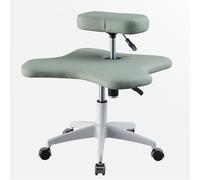 Chaise de bureau de méditation avec pieds croisés - Ergonomique - Polyvalente - Avec roulettes - Pieds croisés pour un usage domestique - Hauteur réglable pour les amateurs de yoga et de méditation