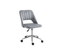 Vinsetto Chaise de Bureau Design Contemporain pivotante 360° Ergonomique Dossier strié aéré Hauteur réglable revêtement Velours 49 x 60 x 91 cm Gris foncé
