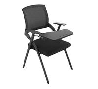 Chaise De Bureau D'ordinateur Pliable, Chaise D'étudiant En Maille Respirante Avec Bureau Attaché, Chaises Gigognes De Salle De Conférence Pour Le Bureau, L'école, La Formation, La Salle D'attente