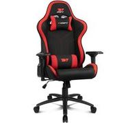 Drift DR110 Gaming Chair -DR110BR - Chaise de Jeu Professionnelle, Tissu, accoudoirs 4D, Roues silencieuses, Piston de Classe 4, Inclinaison, Coussins cervicaux/lombaires, Noir/Rouge