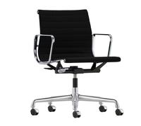 Vitra Chaise de bureau EA 117 Alu Chair étoffe chromé noir nero structure chromé/avec des rouleau souple