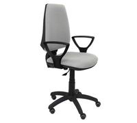 Chaise de bureau ELCHE - accoudoirs fixes - Gris clair