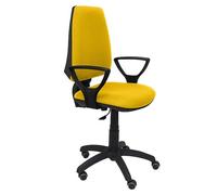 Chaise de bureau ELCHE - accoudoirs fixes - Jaune