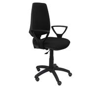 Chaise de bureau ELCHE - accoudoirs fixes - Noir