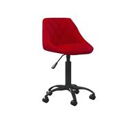 Chaise de bureau en plastique non pliable H. 67.5 cm interieur rouge