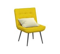 vidaXL Chaise de bureau en plastique non pliable H. 84 cm intérieur jaune