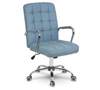 Chaise de bureau en tissu - JANSPORT - Benton+ - Bleu - Ergonomique - Dossier inclinable - Hauteur réglable