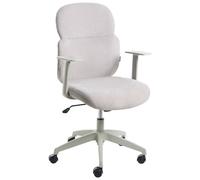 Chaise de Bureau en Tissu Pivotante à Hauteur Réglable Inclinable Gris Clair Lex