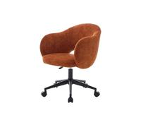 Chaise de bureau en Tissu texturé - Terracotta - ACACILIO