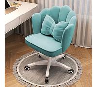 Chaise de bureau en velours du milieu du siècle avec dossier tabouret de vinaigrette à coussin doux pour les femmes et les filles conception de pétales élégants pour la chambre et le bureau à