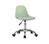 Chaise De Bureau Enfant À Roulettes Ajustable Piètement Chromé - Manel Vert Clair TU