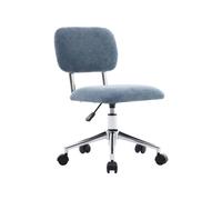 Chaise De Bureau Enfant À Roulettes Ajustable Tissu Chenille - Amory Kid Bleu TU