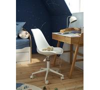 Chaise de bureau enfant à roulettes blanc TU