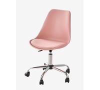 Chaise de bureau enfant à roulettes rose TU