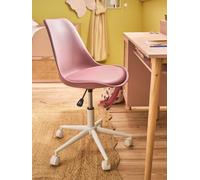Chaise de bureau enfant à roulettes rose TU