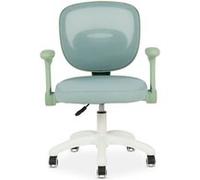 Chaise de bureau enfant AMELIA Vert Réglable en hauteur avec Accoudoirs, Assise Rembourrée Confortable Vert G