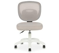 IDIMEX Chaise de Bureau Enfant Mayla Gris Réglable en Hauteur sans Accoudoirs, Assise Rembourrée Confortable, Dossier en Tissu Respirant