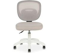 Chaise de bureau enfant MAYLA Gris Réglable en hauteur sans Accoudoirs, Assise Rembourrée Confortable Gris G