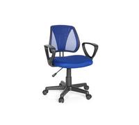 hjh OFFICE 725101 Chaise de Bureau pivotante pour Enfant KIDDY CD Dossier réglable en Hauteur, Tissu Maille Bleu foncé