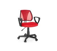 Chaise de bureau enfant / siège de bureau enfant KIDDY CD tissu maille rouge