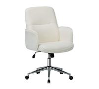 Chaise de bureau ergonomique à dossier haut en forme de coquille, hauteur réglable,beige