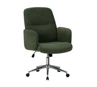 Chaise de bureau ergonomique à dossier haut en forme de coquille, hauteur réglable,vert