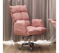 Chaise de Bureau Ergonomique à Dossier Haut, inclinable et réglable, en Similicuir, Confortable et élégante, Grise, 52 x 68 x 110 cm - Idéale pour la Maison et l'usage Domestique