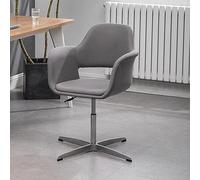 Chaise de bureau ergonomique à haut dossier avec pivot réglable, accoudoirs et base stable à pieds croisés - Parfait pour le bureau à domicile et les salles de réunion, confort et soutien