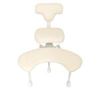 Chaise de Bureau Ergonomique à Hauteur Réglable, Siège Méditation avec Tabouret Pivotant 360°, Support Lombaire et Coussin Mousse Haute Densité, Chaise Croisée pour Yoga, Bureau, Domicile (Beige)