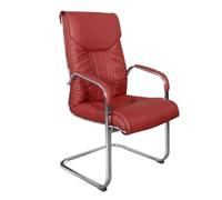 Chaise de bureau ergonomique avec accoudoirs, chaise d'ordinateur rouge pour la maison et la conférence, idéale pour les bureaux et les zones de réception