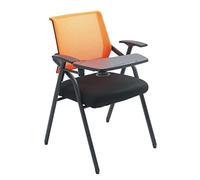 Chaise de bureau ergonomique avec bureau attaché, bras pliable en maille, siège rembourré pour salle de conférence