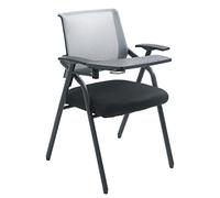 Chaise de bureau ergonomique avec bureau attaché, bras pliable en maille, siège rembourré pour salle de conférence
