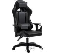 Chaise de Bureau Ergonomique avec Dossier réglable, Coussin d'assise Confortable en éponge, Design Rotatif, pour la Maison et Le Bureau - Noir, Taille Unique
