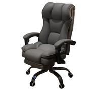 Chaise De Bureau Ergonomique avec Repose-Pieds - Chaise De Direction Inclinable Et Pivotante À Dossier Haut pour La Maison, Les Jeux, La Salle De Conférence en Dortoir(Grigio)